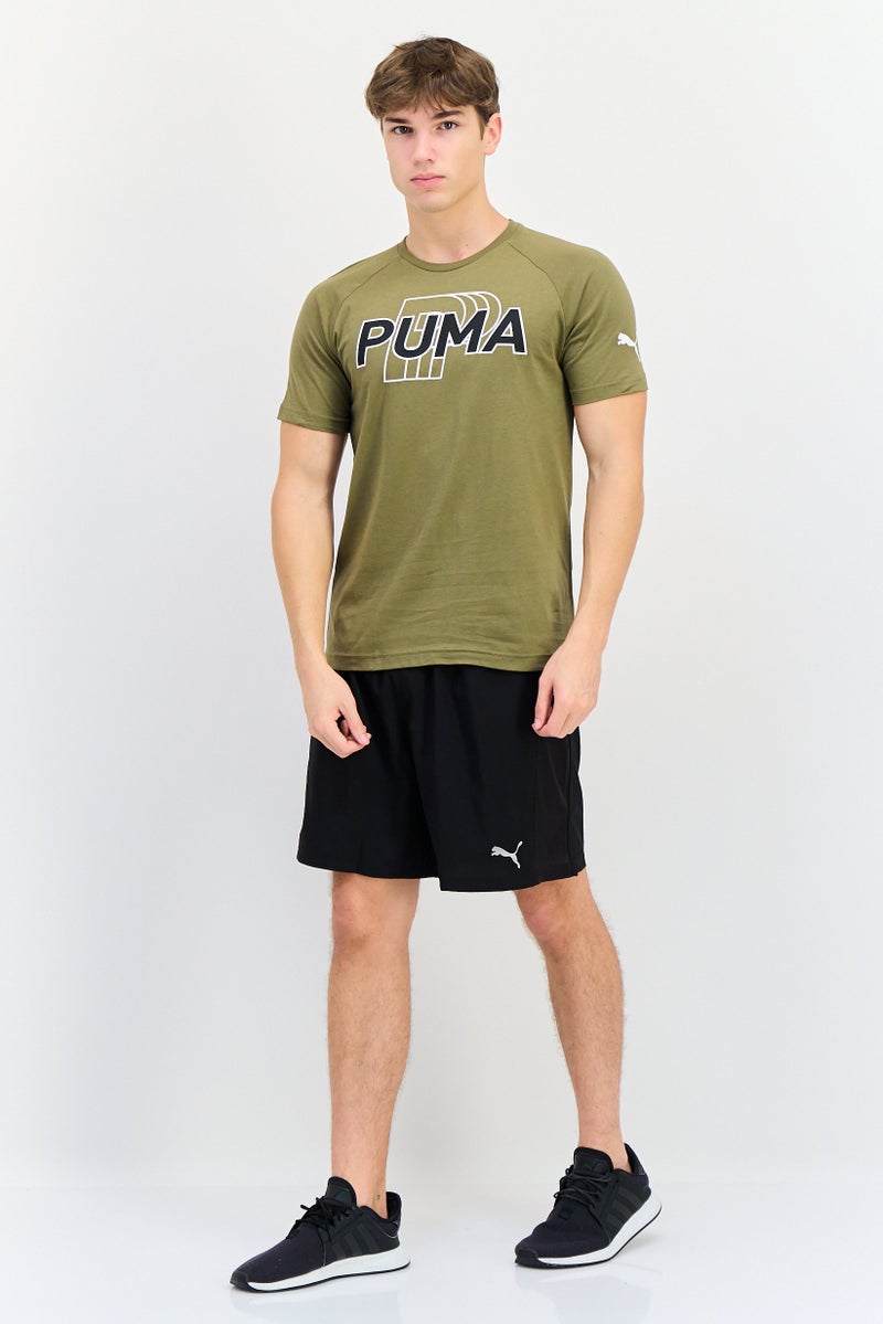 PUMA Men Sportswear Fit Short Sleeve Outdoor T-Shirt, Olive - Image 2